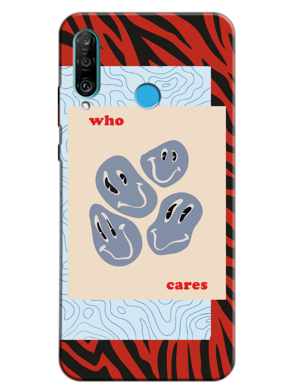 Huawei P30 Lite Zebra Who Cares Telefon Kılıfı