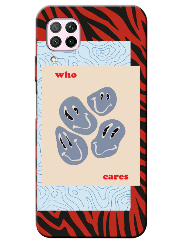 Huawei P40 Lite Zebra Who Cares Telefon Kılıfı