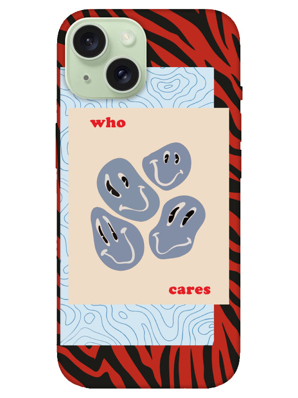 iPhone 15 Plus Zebra Who Cares Telefon Kılıfı