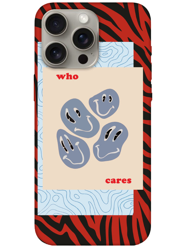 iPhone 15 Pro Zebra Who Cares Telefon Kılıfı