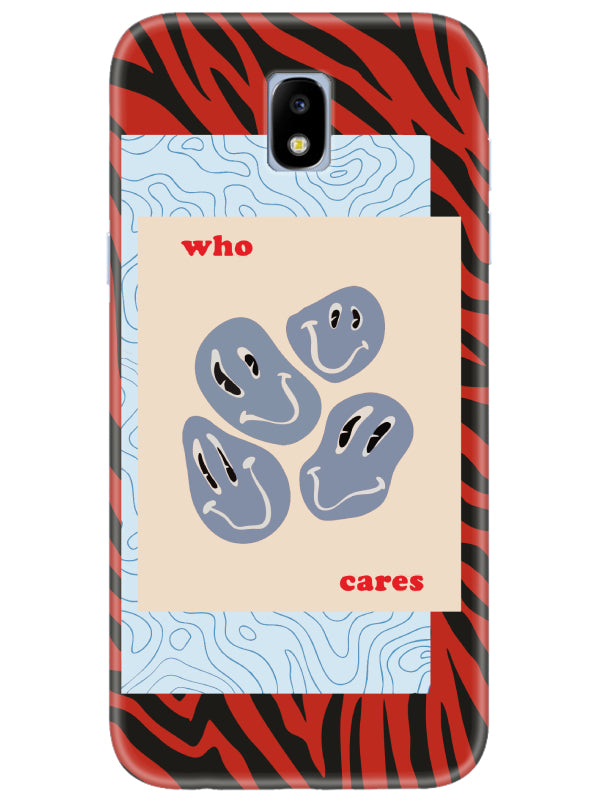 Samsung J7 Pro Zebra Who Cares Telefon Kılıfı