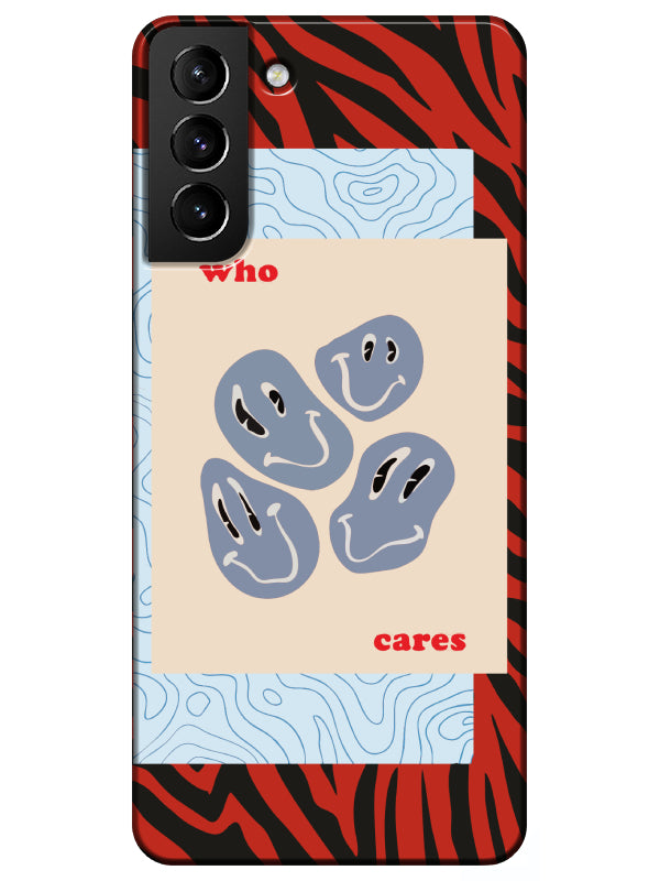 Samsung S21 Plus Zebra Who Cares Telefon Kılıfı
