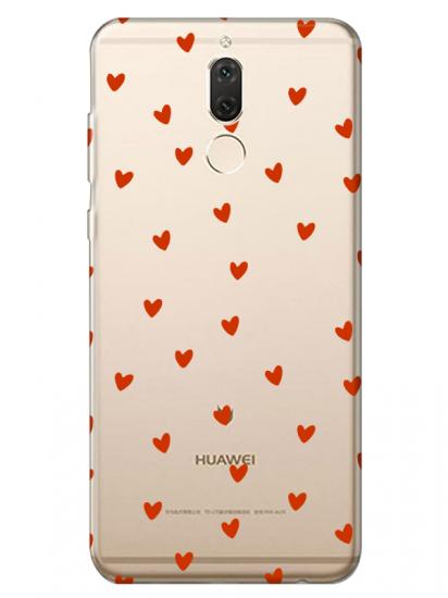 Huawei Mate 10 Lite Minik Kalpler Şeffaf Telefon Kılıfı