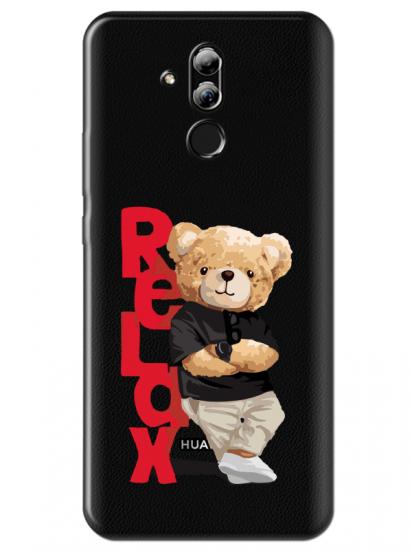 Huawei Mate 20 Lite Teddy Bear Relax Şeffaf Telefon Kılıfı