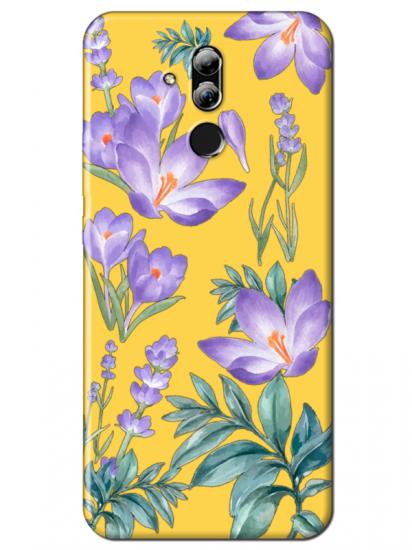 Huawei Mate 20 Lite Kış Çiçeği Sarı Telefon Kılıfı