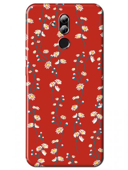 Huawei Mate 20 Lite Papatya Sarmaşığı Kırmızı Telefon Kılıfı