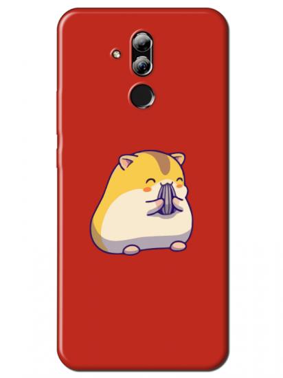 Huawei Mate 20 Lite Sevimli Hamster Kırmızı Telefon Kılıfı