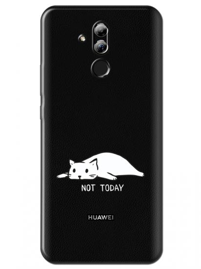 Huawei Mate 20 Lite Not Today Kedi Şeffaf Telefon Kılıfı