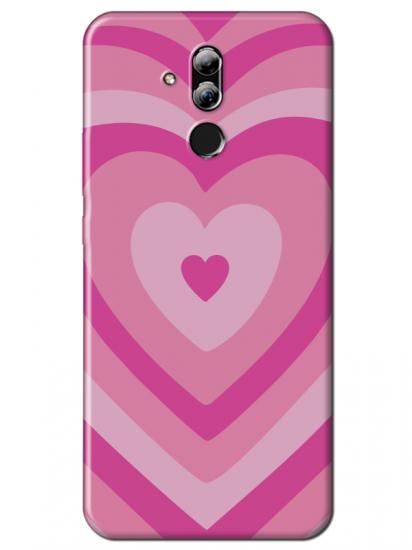 Huawei Mate 20 Lite Estetik Kalp Pembe Telefon Kılıfı