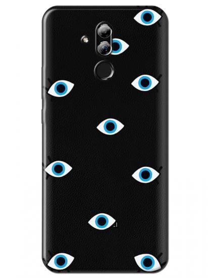 Huawei Mate 20 Lite Nazar Gözler Şeffaf Telefon Kılıfı