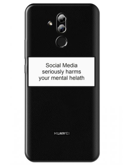 Huawei Mate 20 Lite Social Media Şeffaf Telefon Kılıfı