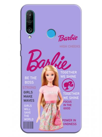 Huawei P30 Lite Barbie Lila Telefon Kılıfı