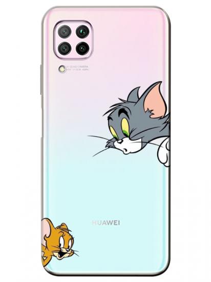 Huawei P40 Lite Tom And Jerry Şeffaf Telefon Kılıfı