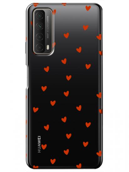 Huawei P Smart 2021 Minik Kalpler Şeffaf Telefon Kılıfı