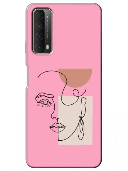 Huawei P Smart 2021 Women Art Pembe Telefon Kılıfı
