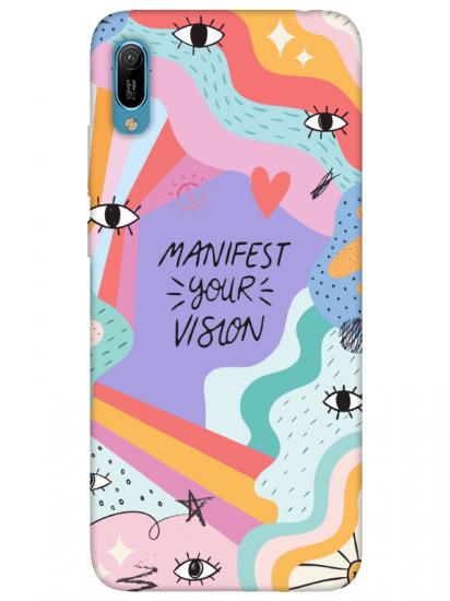 Huawei Y6 2019 Manifast Your Vision Lila Telefon Kılıfı