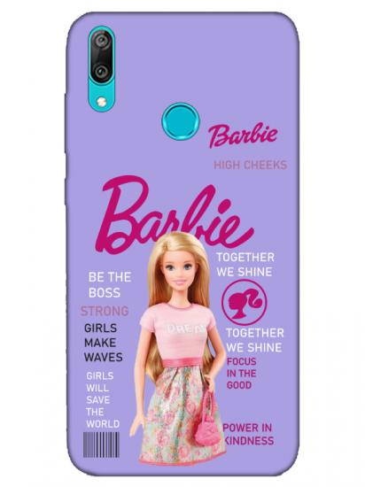 Huawei Y7 2019 Barbie Lila Telefon Kılıfı