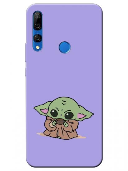 Huawei Y9 Prime 2019 Baby Yoda Lila Telefon Kılıfı