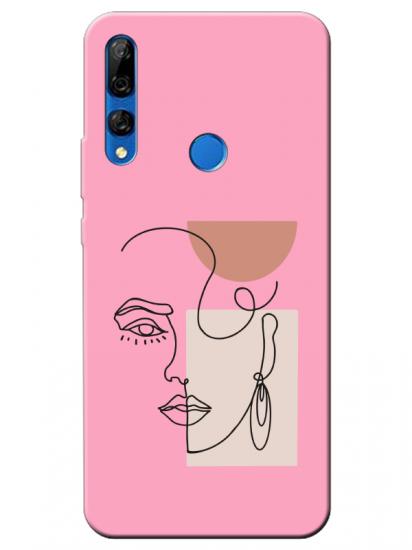 Huawei Y9 Prime 2019 Women Art Pembe Telefon Kılıfı