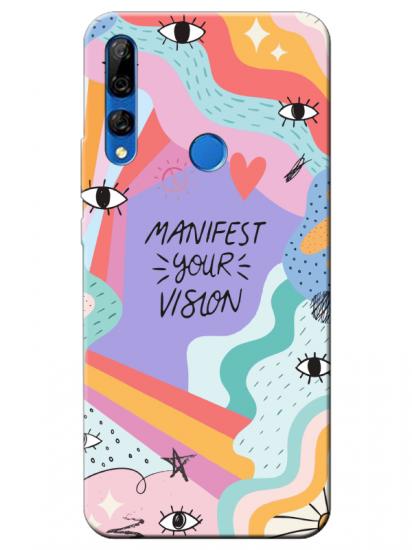 Huawei Y9 Prime 2019 Manifast Your Vision Lila Telefon Kılıfı
