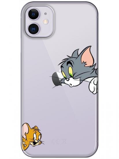 iPhone 11 Tom And Jerry Şeffaf Telefon Kılıfı