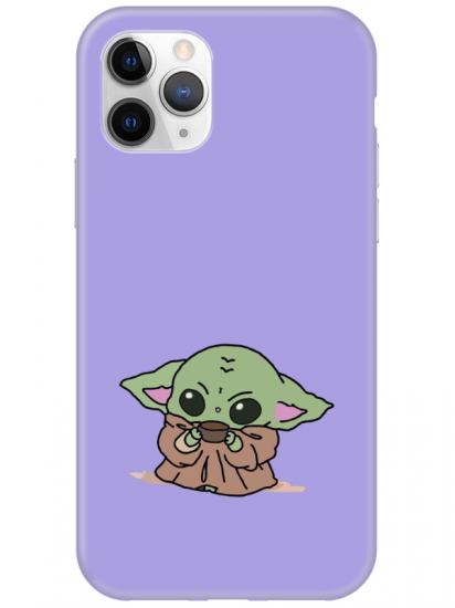iPhone 11 Pro Baby Yoda Lila Telefon Kılıfı