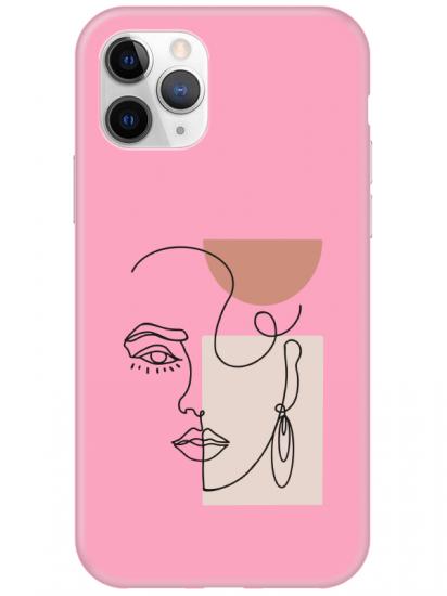 iPhone 11 Pro Max Women Art Pembe Telefon Kılıfı