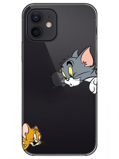 iPhone 12 Mini Tom And Jerry Şeffaf Telefon Kılıfı