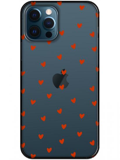 iPhone 12 Pro Max Minik Kalpler Şeffaf Telefon Kılıfı