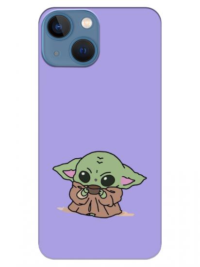 iPhone 13 mini Baby Yoda Lila Telefon Kılıfı