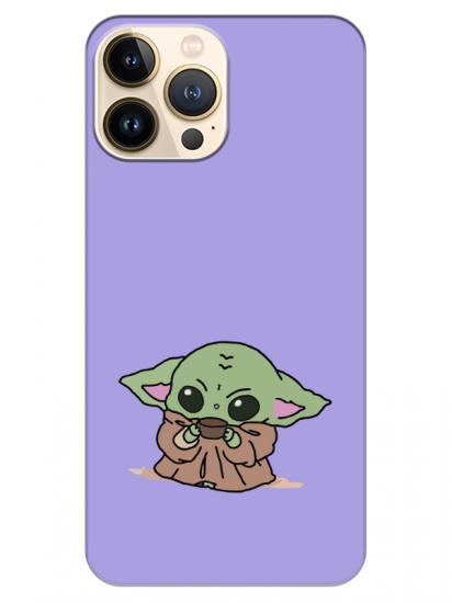 iPhone 13 Pro Baby Yoda Lila Telefon Kılıfı