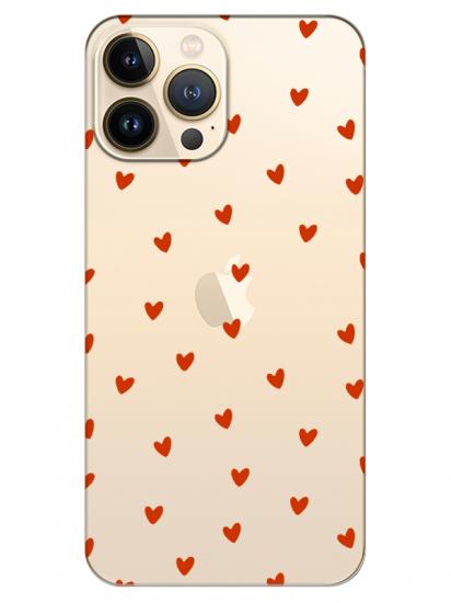 iPhone 13 Pro Max Minik Kalpler Şeffaf Telefon Kılıfı