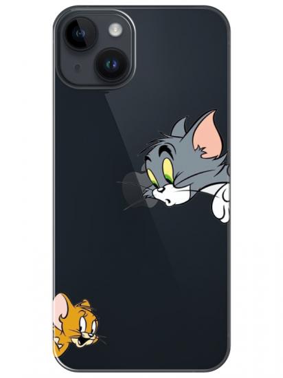 iPhone 14 Plus Tom And Jerry Şeffaf Telefon Kılıfı