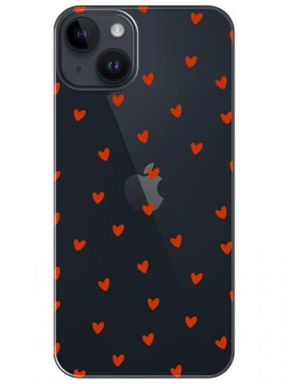 iPhone 14 Plus Minik Kalpler Şeffaf Telefon Kılıfı