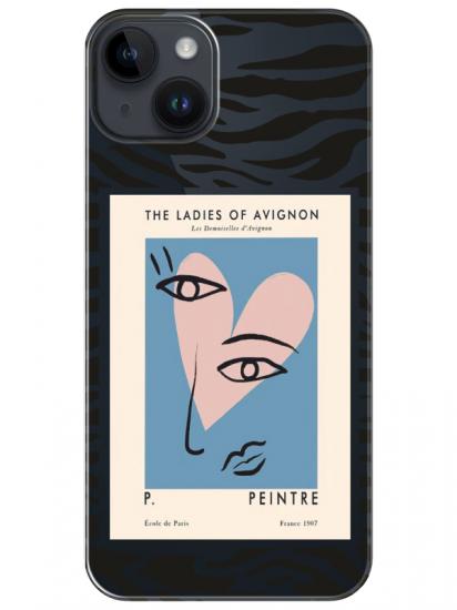 iPhone 14 Plus Zebra Picasso Şeffaf Telefon Kılıfı