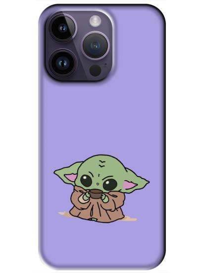 iPhone 14 Pro Baby Yoda Lila Telefon Kılıfı