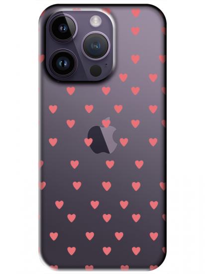 iPhone 14 Pro Max Minik Kalpler Şeffaf Telefon Kılıfı