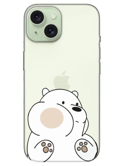 iPhone 15 Panda Şeffaf Telefon Kılıfı