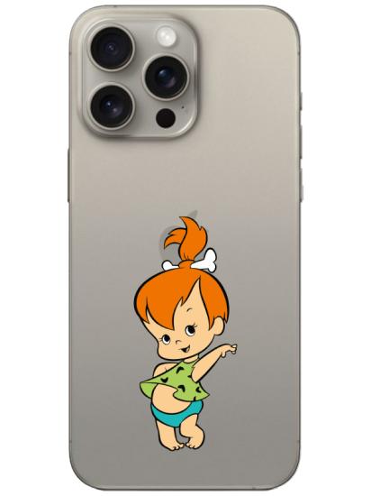 iPhone 15 Pro Max Taş Devri Kız Bebek Şeffaf Telefon Kılıfı