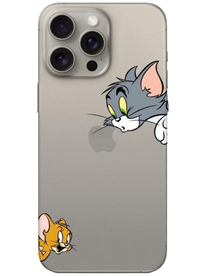 iPhone 15 Pro Max Tom And Jerry Şeffaf Telefon Kılıfı