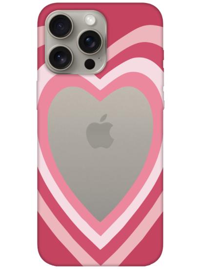 iPhone 15 Pro Estetik Kalp Şeffaf Telefon Kılıfı