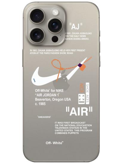 iPhone 15 Pro Max Nike Air Şeffaf Telefon Kılıfı