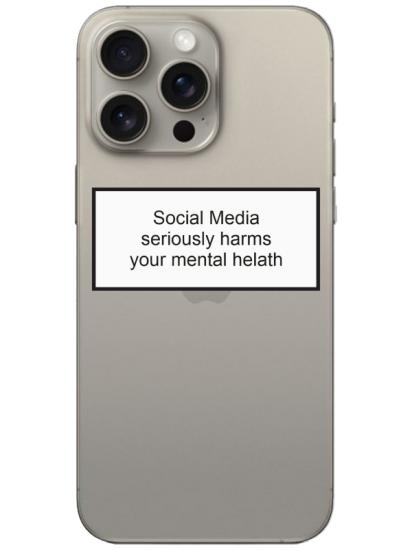 iPhone 15 Pro Max Social Media Şeffaf Telefon Kılıfı