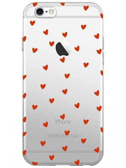 iPhone 6 Minik Kalpler Şeffaf Telefon Kılıfı