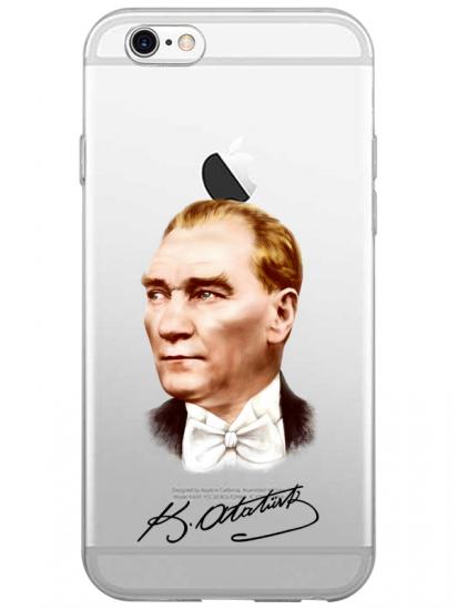iPhone 6 Plus Atatürk İmzalı Şeffaf Telefon Kılıfı