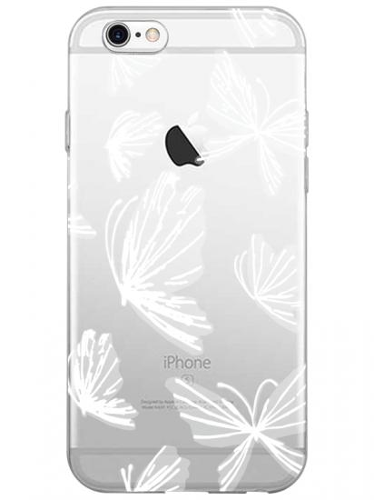 iPhone 6s Plus Kelebek Şeffaf Telefon Kılıfı