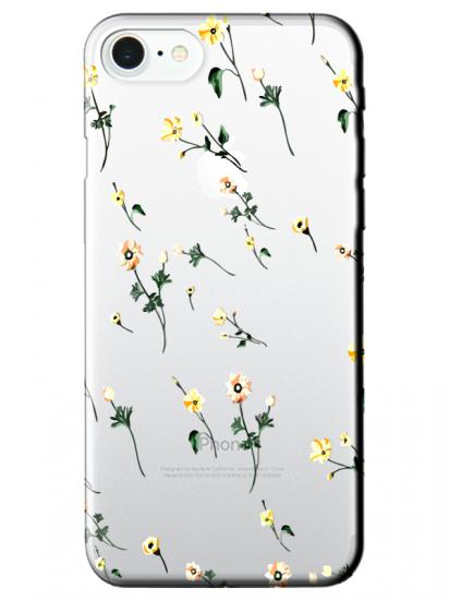 iPhone 7 Çiçekli Şeffaf Telefon Kılıfı