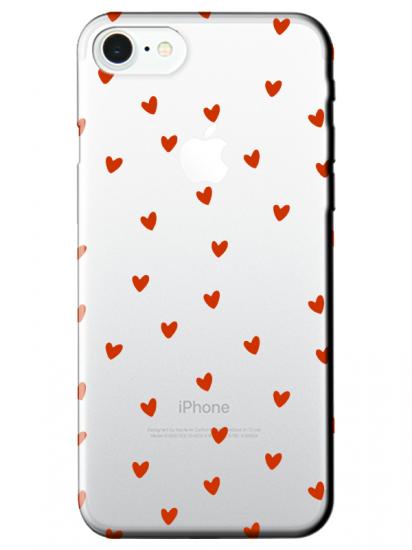 iPhone 7 Minik Kalpler Şeffaf Telefon Kılıfı