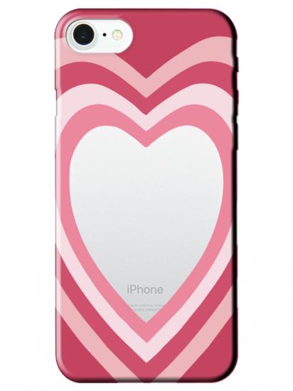 iPhone 7 Estetik Kalp Şeffaf Telefon Kılıfı