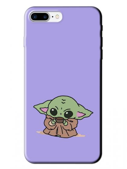 iPhone 7 Plus Baby Yoda Lila Telefon Kılıfı